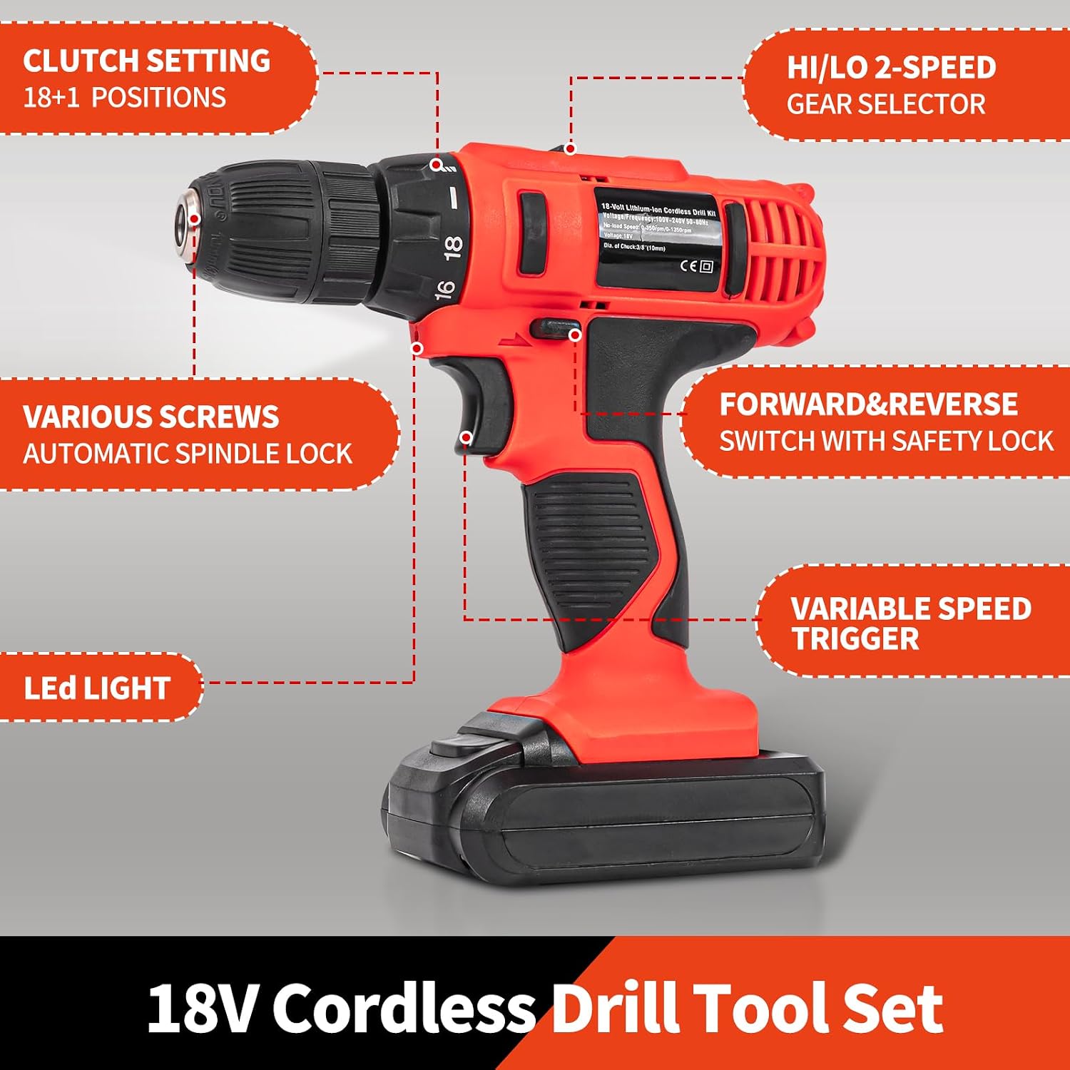 154-Piece Cordless Power Drill & Tool Set with Rolling Case