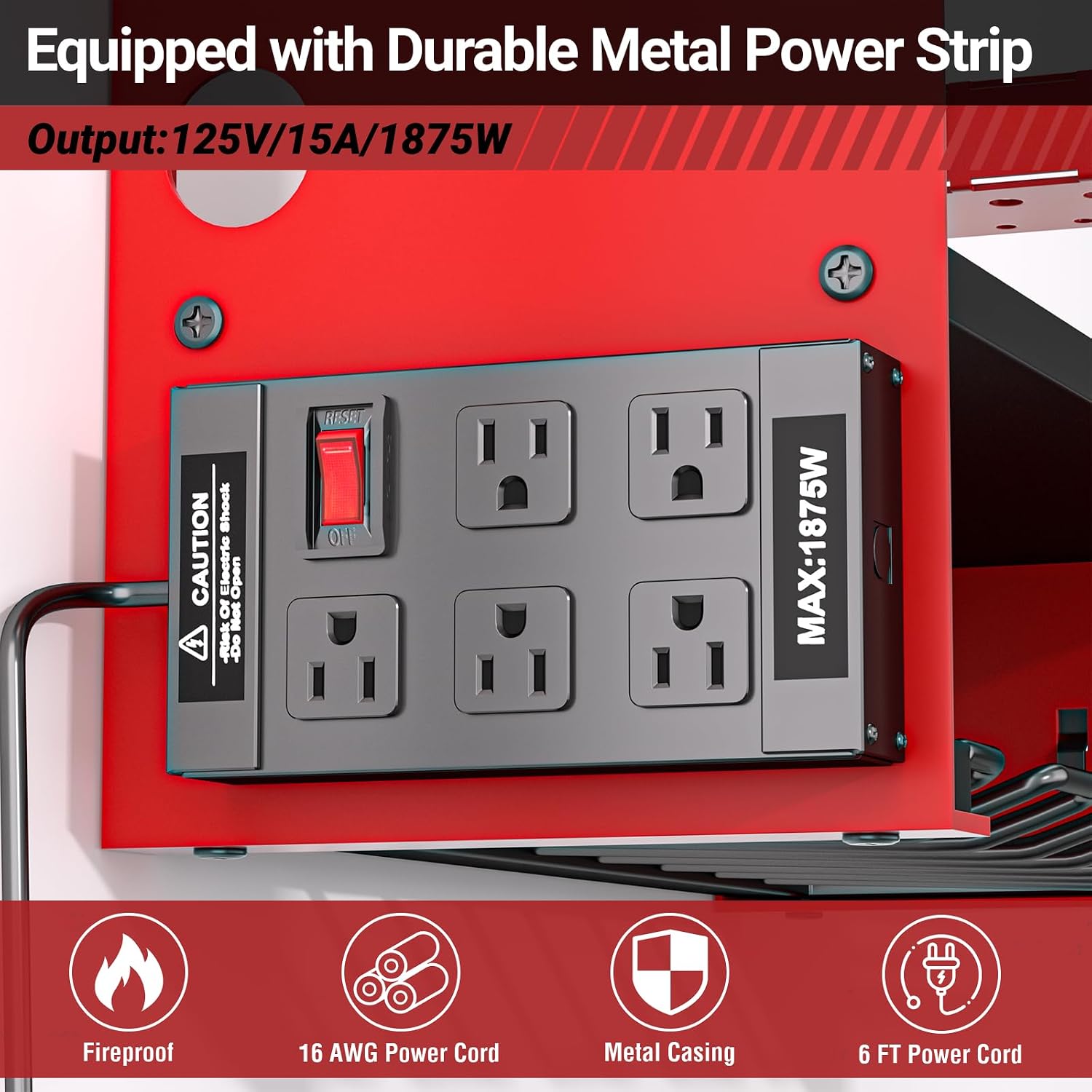 Heavy-Duty Wall-Mount Power Tool Organizer with Charging Station
