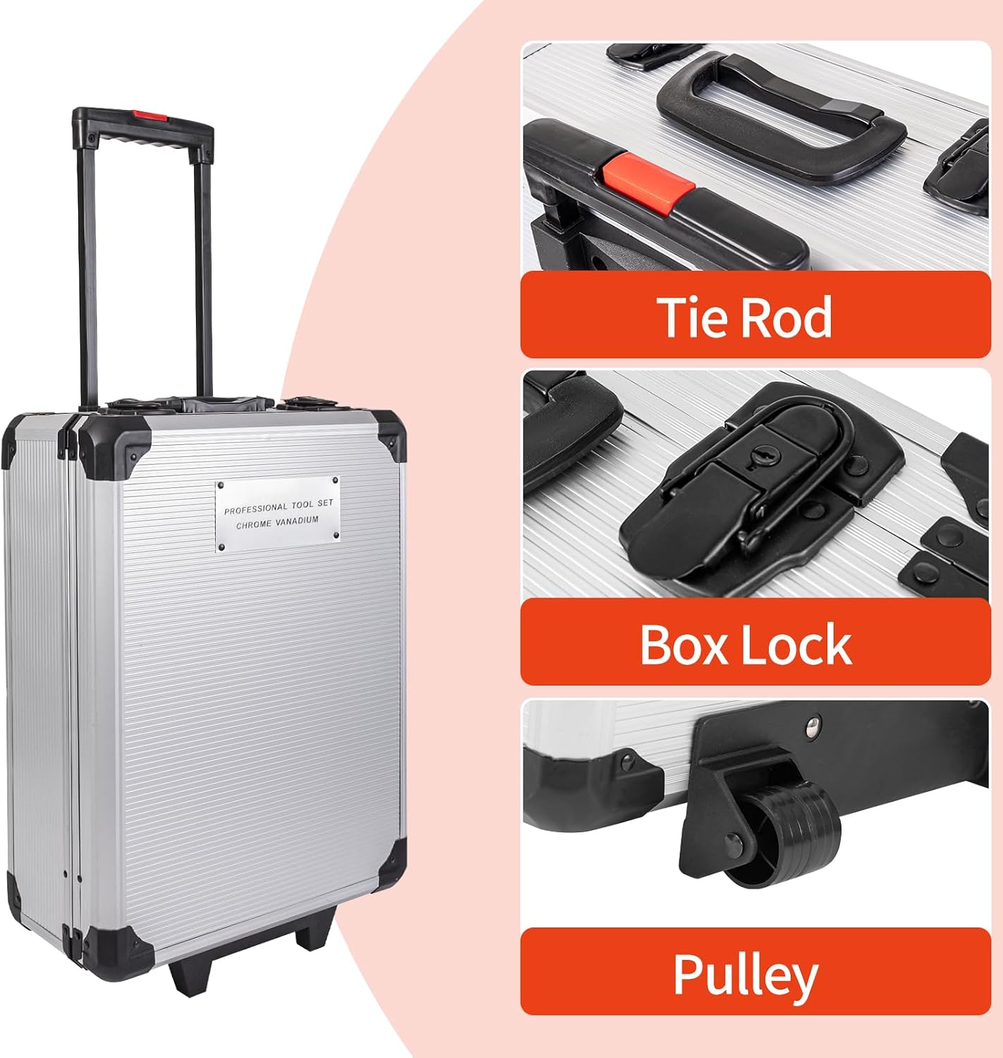 154-Piece Cordless Power Drill & Tool Set with Rolling Case