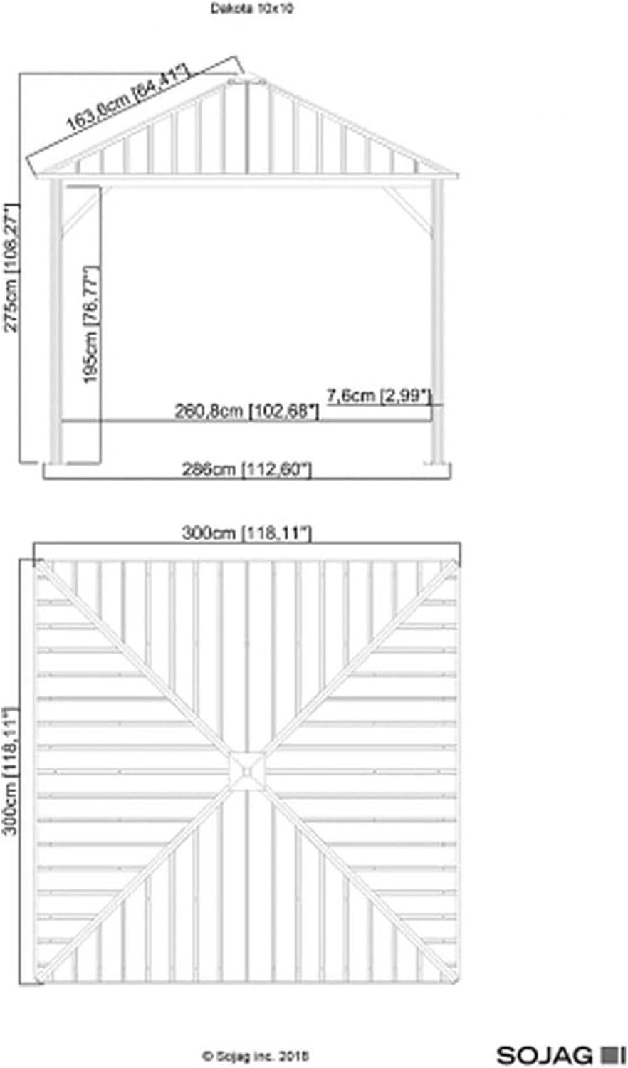 Outdoor 10' X 10' Dakota Hardtop Gazebo Outdoor Sun Shelter