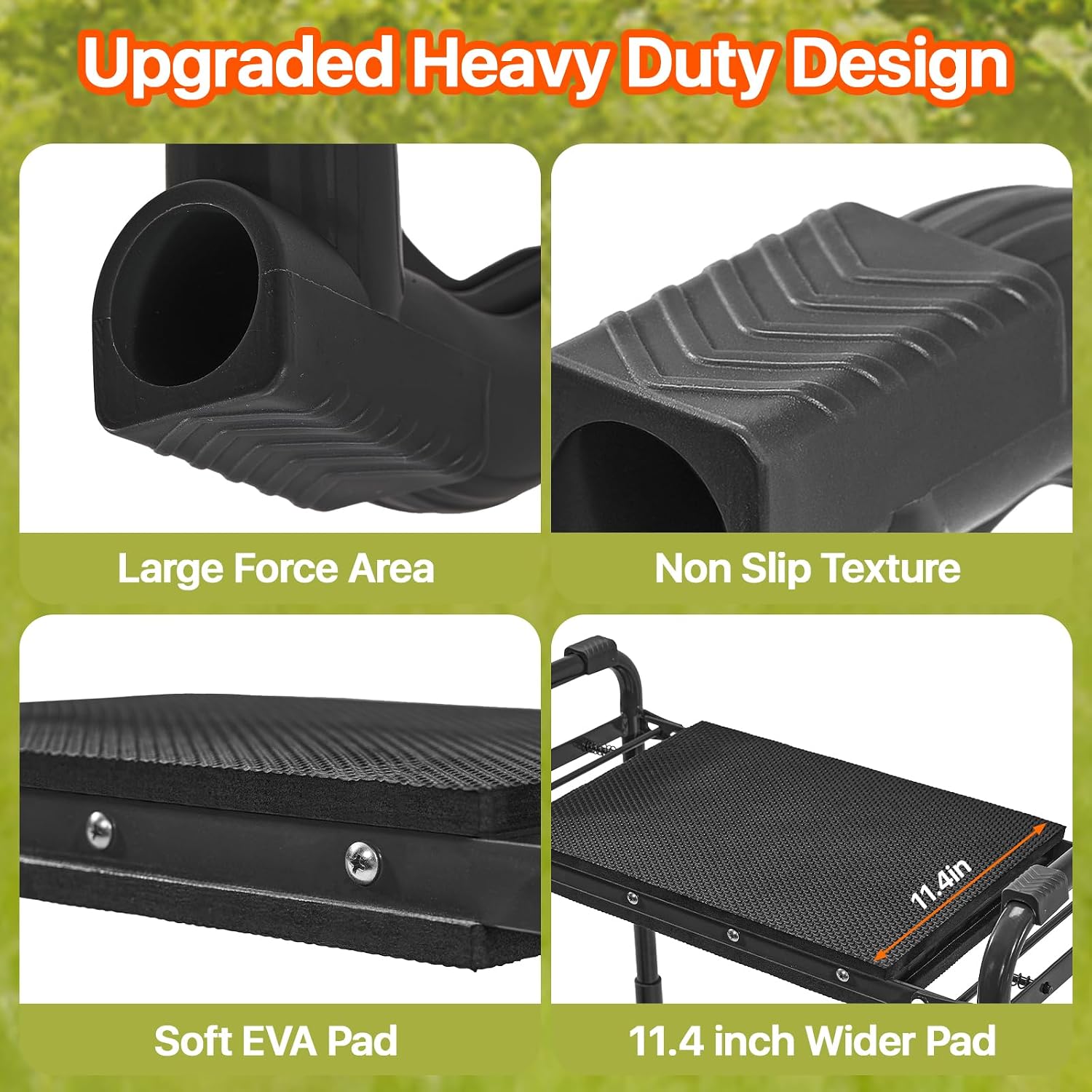 Garden Kneeler and Seat Heavy Duty, Wider and Thicker Kneeling Pad Stool | Foldable Gardening Kneeling Stool with 2 Tool Pouches, Gardening Gifts Tools for Women Mom Men Seniors Elder