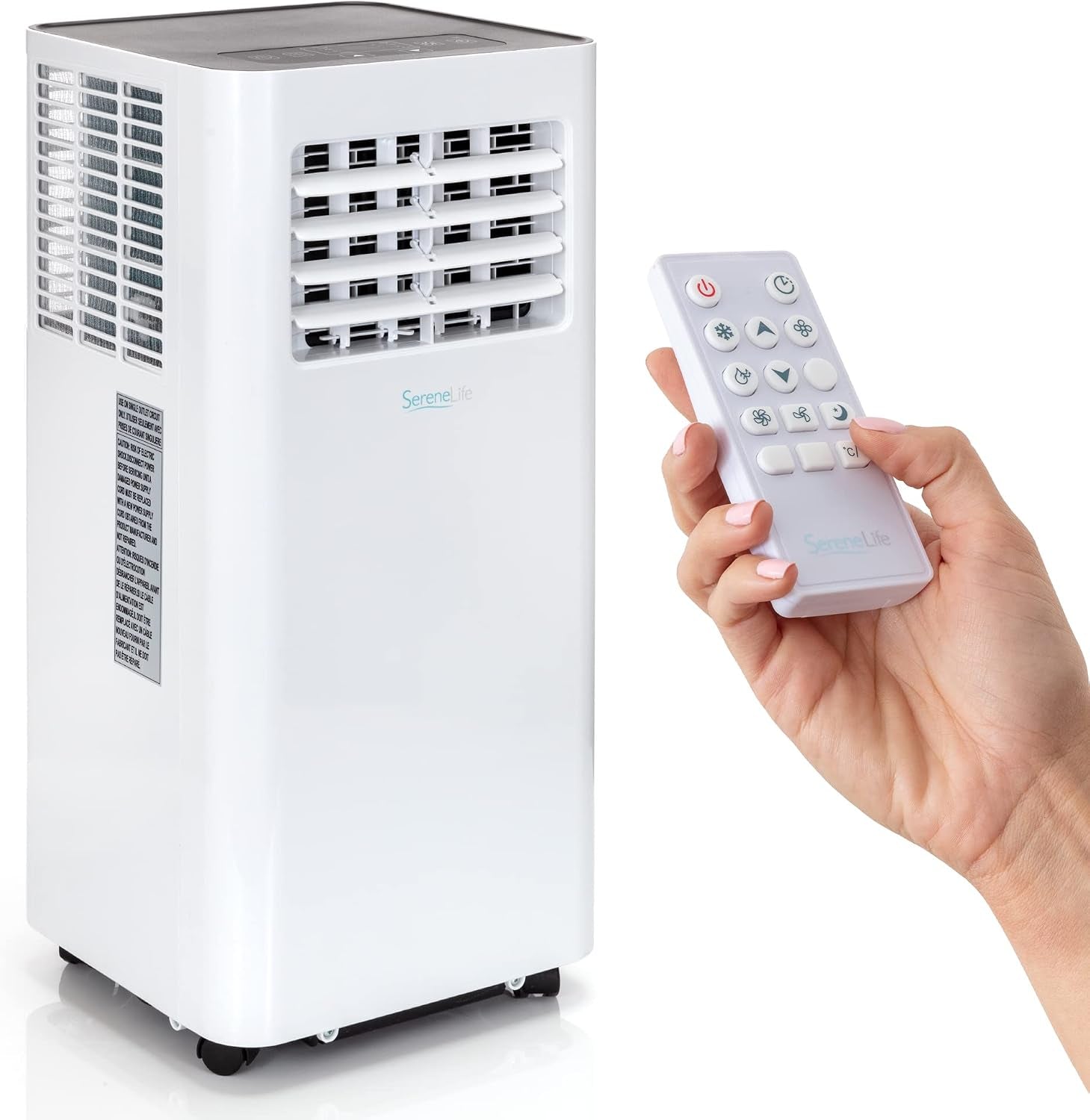 Compact Freestanding Portable Air Conditioner & SLPAC8 SLPAC 3-In-1 Portable Air Conditioner with Built-In Dehumidifier Function
