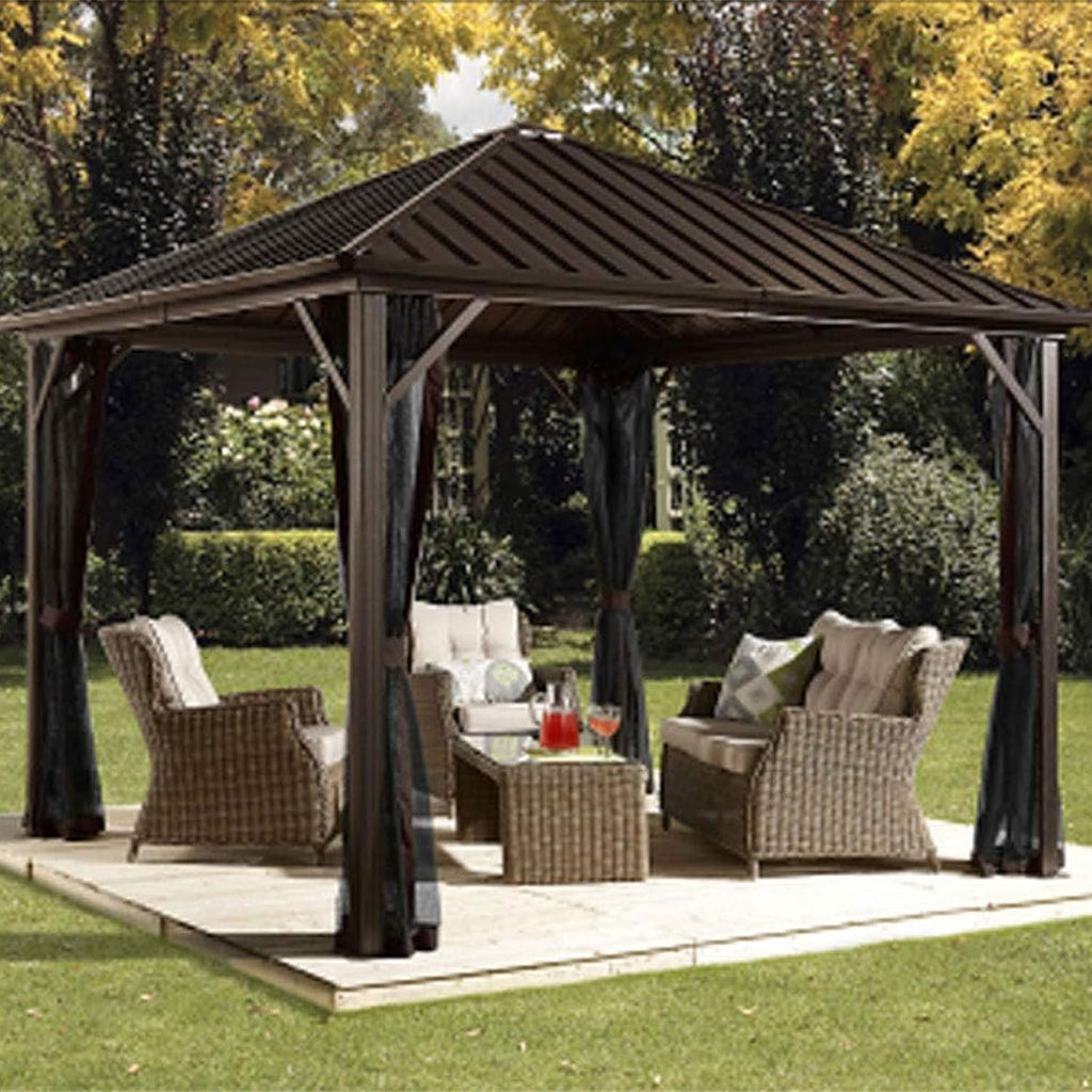 Outdoor 10' X 10' Dakota Hardtop Gazebo Outdoor Sun Shelter
