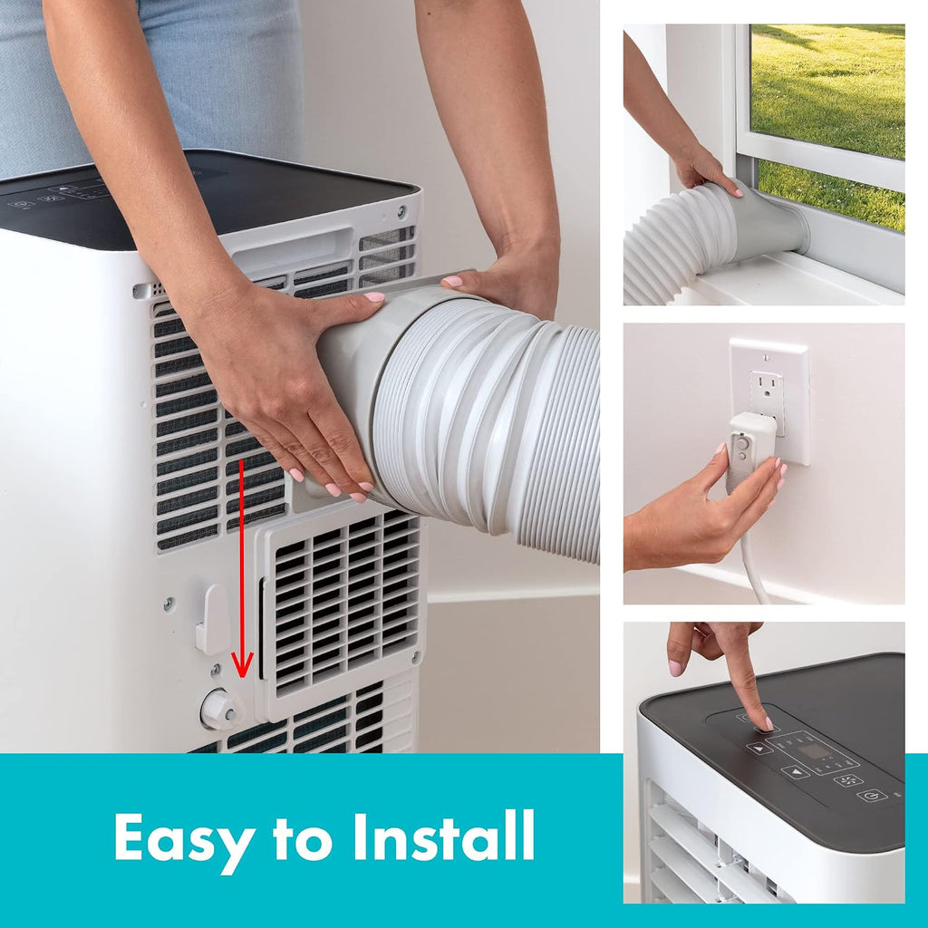 Compact Freestanding Portable Air Conditioner & SLPAC8 SLPAC 3-In-1 Portable Air Conditioner with Built-In Dehumidifier Function